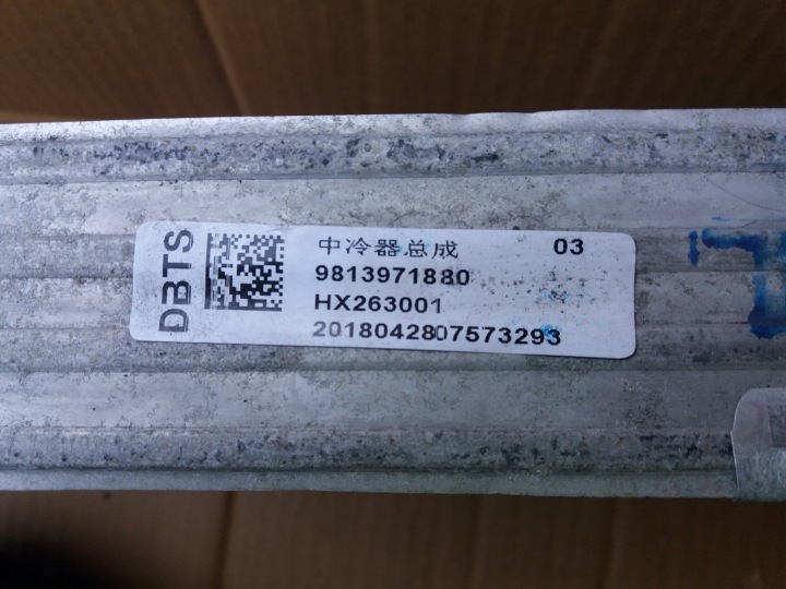 RADIATEUR ÉCHANGEUR AIR-AIR PEUGEOT 508 II 308 T10 CITROEN DS7 DS9 1.6 THP