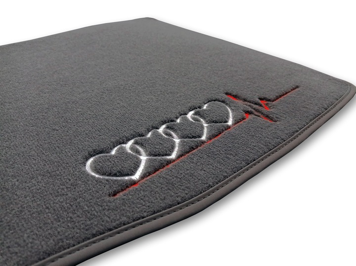 ALFOMBRILLAS DE FELPA PREMIUM PARA AUDI TT 8S (2014-...) COLOR NEGRO + 4 PIEZAS HAFT 