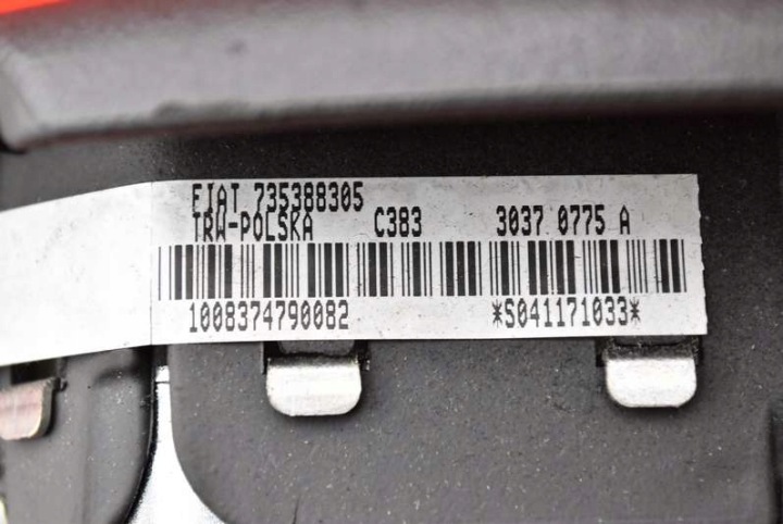 AIRBAG COUSSIN SÉCURITÉ CONDUCTEUR 735388305 FIAT PANDA 2 II 03-11