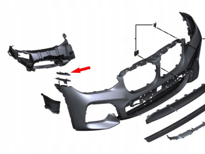 SOPORTES SOPORTE SOPORTE PARAGOLPES BMW X3 G01 X4 G02 M-PAQUETE X-LINE LUXURY 