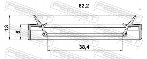 FEBEST 95MEY-40620813C RING SEALING SHAFT ROZNICOWY photo 3 - milautoparts-fr.ukrlive.com