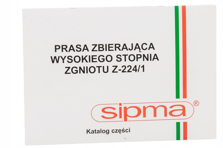 KATALOG PIEZAS DE REPUESTO PRASY KOSTKUJACEJ SIPMA Z-224 