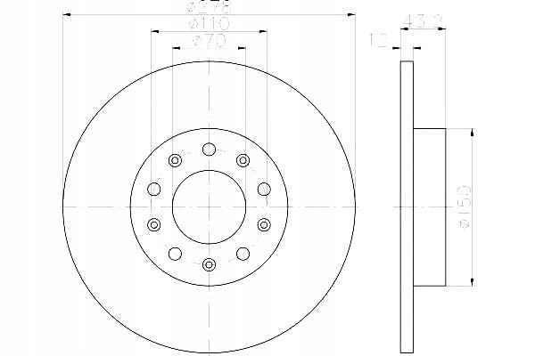 HELLA DISCOS DE FRENADO 2 PIEZAS ALFA ROMEO 159 2.0 JTD 