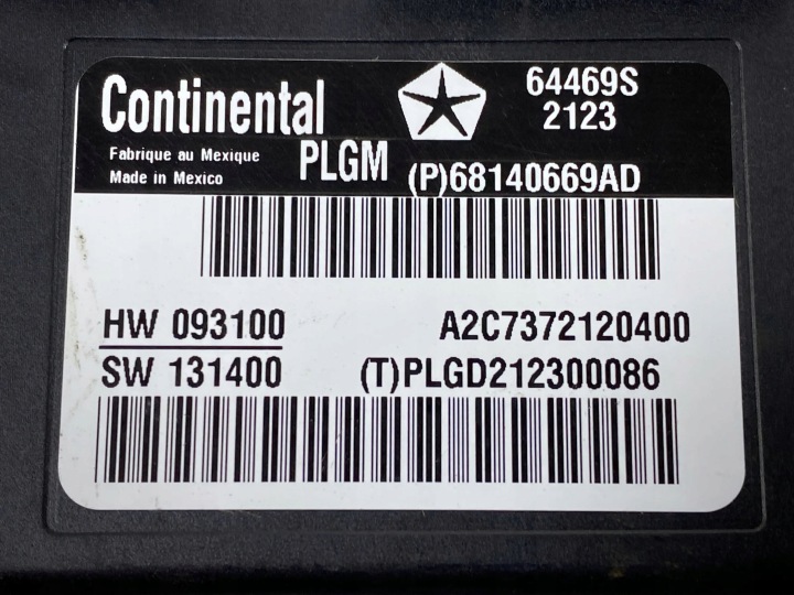 2015 JEEP GRAND CHEROKEE AUTRE CONTRÔLEURS P68140669AD