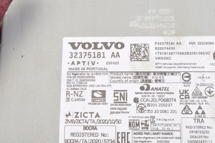 VOLVO XC40 XC90 II XC60 II RADIO 32375181