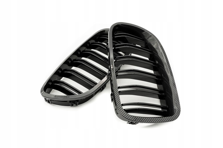 GRILLE GRILLES 66SKV186 DOUBLE MOULURE COULEUR CARBONE BMW 5 F10 51137261356