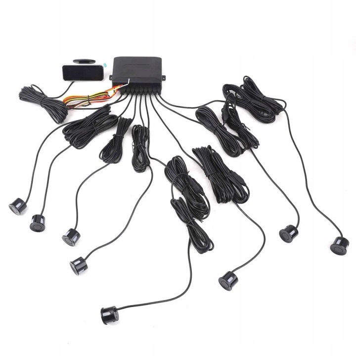 8 X CAPTEURS STATIONNEMENT MARCHE ARRIÈRE PARKTRONIC AVEC ÉCRAN LED LCD BLANC