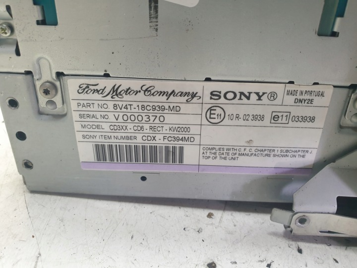 RADIO CD SONY FORD KUGA I 6M2F-18C821-FD