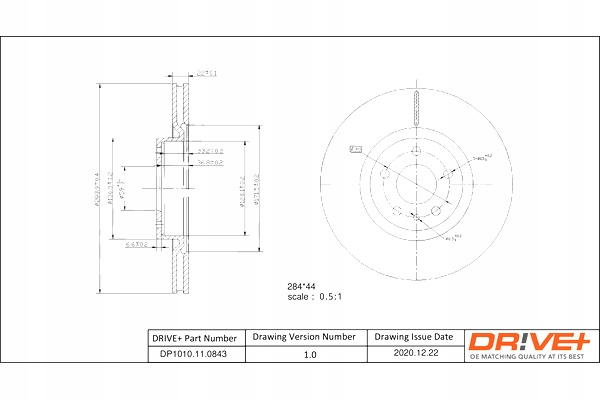 DRIVE+ DISCOS DE FRENADO 2SZT. PARTE DELANTERA LANCIA THEMA SW 2 0B 87-94 