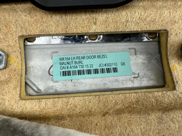 MERCEDES-BENZ ML W164 2007 GAUCHE CÔTÉ CARDAN BRODERIE PORTES ARRIÈRE