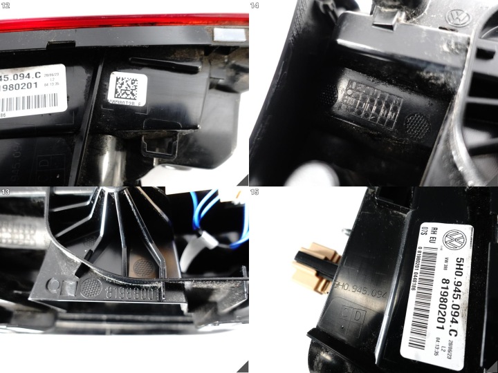 VW GOLF 8 VIII 5H0 5H9 HAYON VARIANT UNIVERSEL 19-24 PHARE LED DANS COUVERCLE DE COFFRE DROITE ARRIÈRE