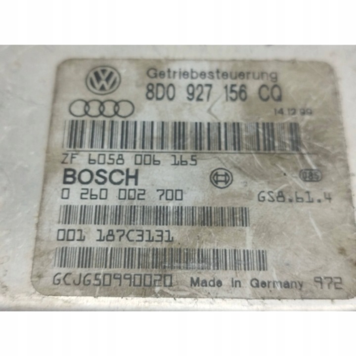 1999 AUDI A4 S4 B5 8D CONTRÔLEUR MODULE BOÎTE DE VITESSES 8D0927156CQ
