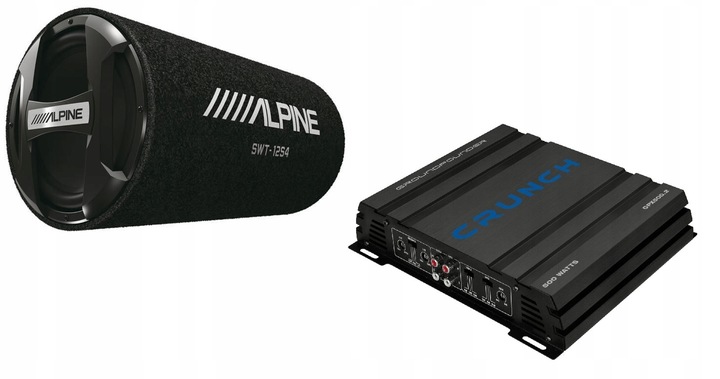 Alpine swt-12s4 car amplifier tube bass 1000w 🏷️ 272