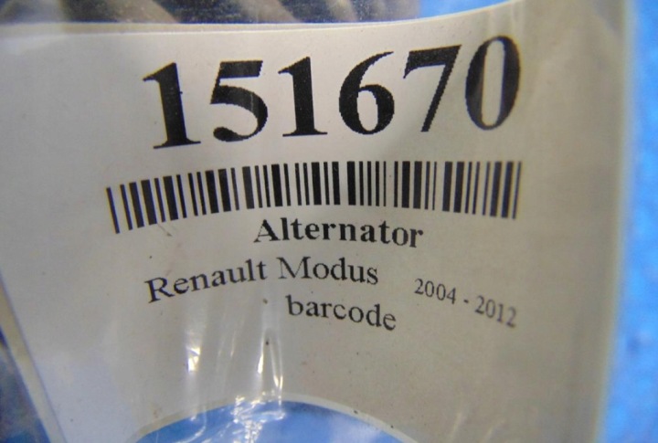 RENAULT MODUS 1.5DCI ALTERNATEUR 0124425037 8200390675