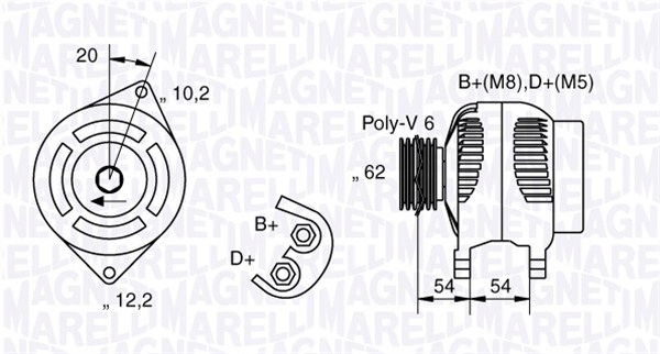 GENERADOR MAGNETI MARELLI 063321729010 