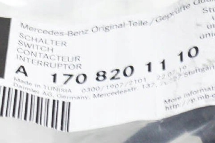 MERCEDES ESSENCE SLK R170 VARIO COMMUTATEUR OUVERTURE TOITS NEUF ORIGINAL