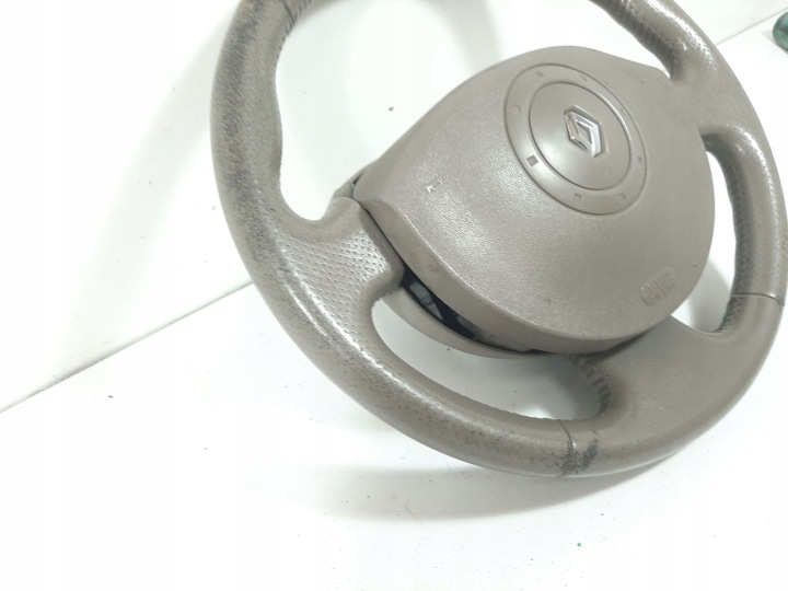 RENAULT SCENIC II 03R VOLANT CLAIRE CUIR COUSSIN AIRBAG 8200106306E