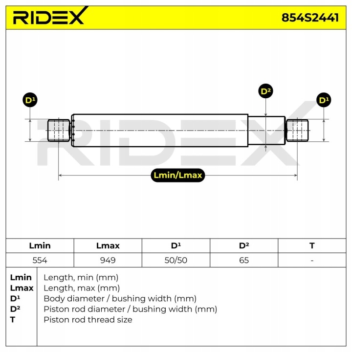RIDEX 854S2441 AMORTISSEUR