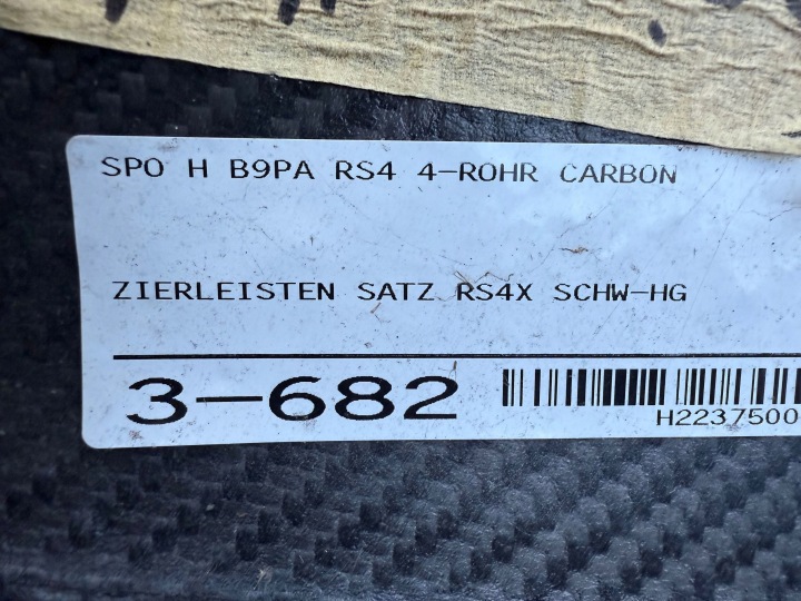PARE-CHOCS DIFFUSEUR AUDI RS4 B9 ORIGINAL CARBONE SUPER ÉTAT