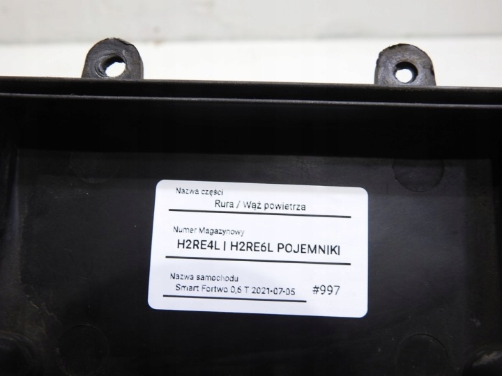 CONDUIT D'AIR AIR SMART FORTWO I 0.6 0003581V004