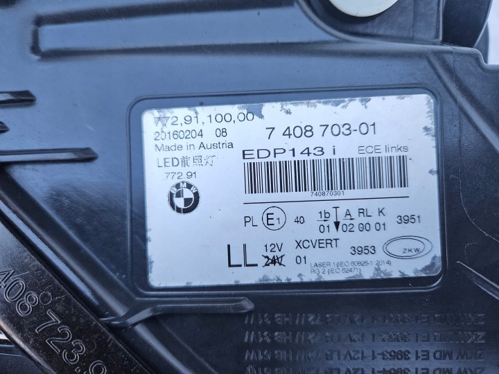 BMW 7 G11 G12 PHARE AVANT GAUCHE LASER 7408703 COMPLÈTE