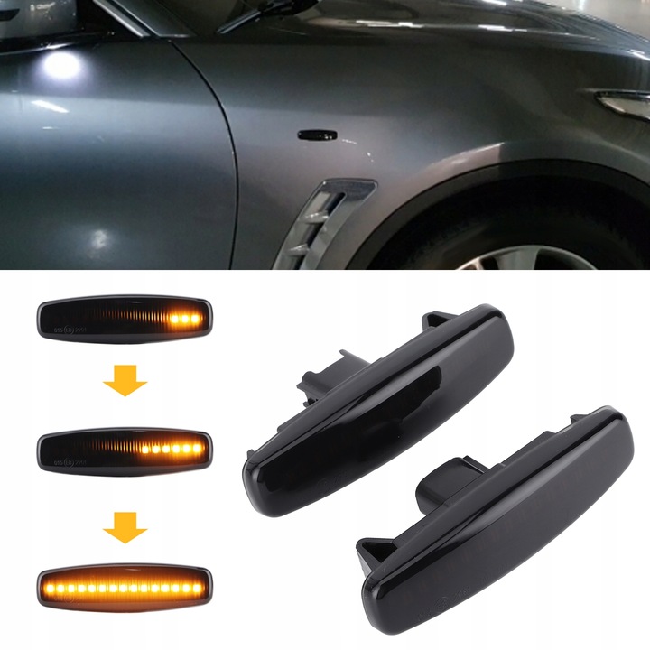 2 PIEZAS DYMNE LAPARA OBRYSOWE DIOPARA LUMINOSO LED LUCES DIRECCIONALES PASUJACE PARA INFINITI EX25 