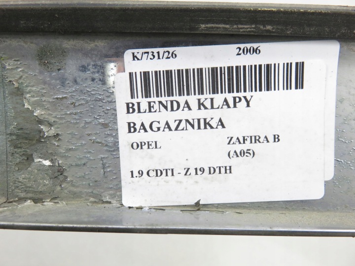 CACHE COUVERCLES DE COFFRE OPEL ZAFIRA B (A05) 13266474