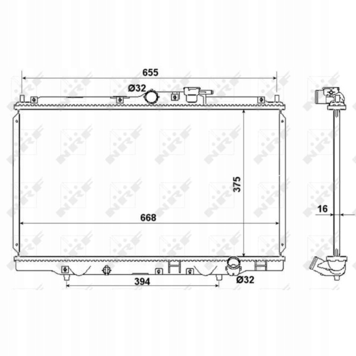 NRF 53508 NRF 53508 CHLODNICA, SISTEMA DE REFRIGERACIÓN DEL MOTOR 