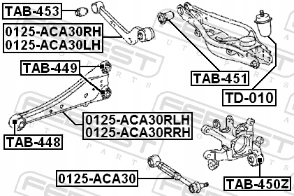 VARILLA BARRA LONGITUDINAL TRASERO PARTE TRASERA IZQUIERDO DERECHA LEXUS NX TOYOTA RAV4 