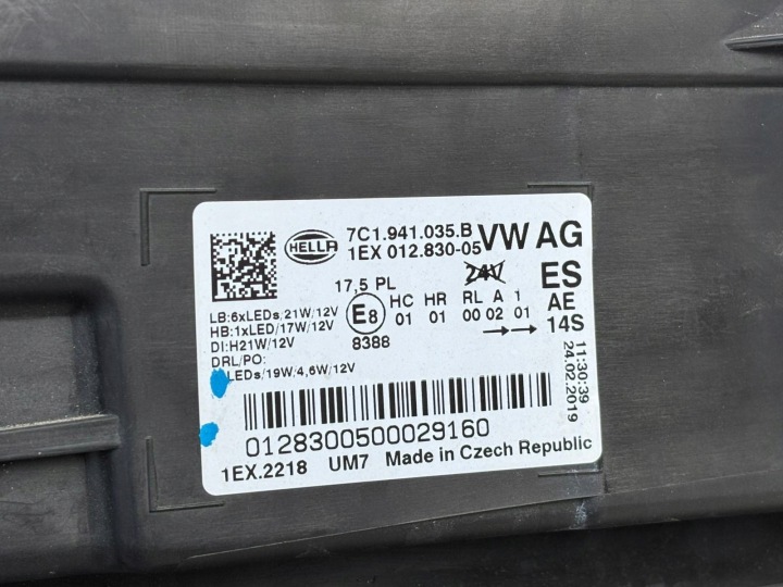 VW CRAFTER II MAN TGE PHARE AVANT GAUCHE COMPLET LED 7C1941035B