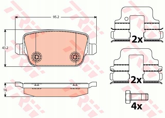 ZAPATAS DE FRENADO PARTE TRASERA FORD MONDEO 07-/GALAXY/KUGA 