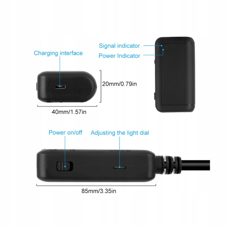CAMÉRA INSPEKCYJNA ENDOSKOP WIFI FULLHD IP67 5.5MM
