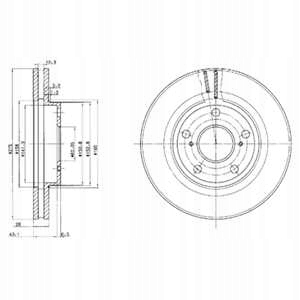 DISCOS DE FRENADO PARTE DELANTERA DELPHI BG2782 