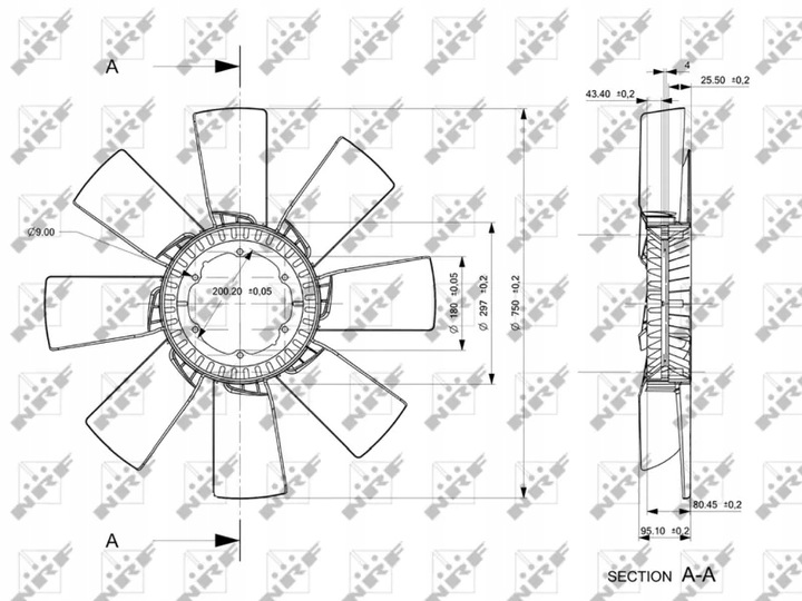 NRF 49859 WHEEL WENTYLATORA, CHLODZENIE ENGINE 