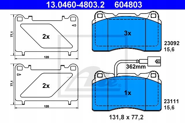 ZAPATAS DE FRENADO ALFA P. 156 SPORTWAGON 1.9 JTD 04- 05 