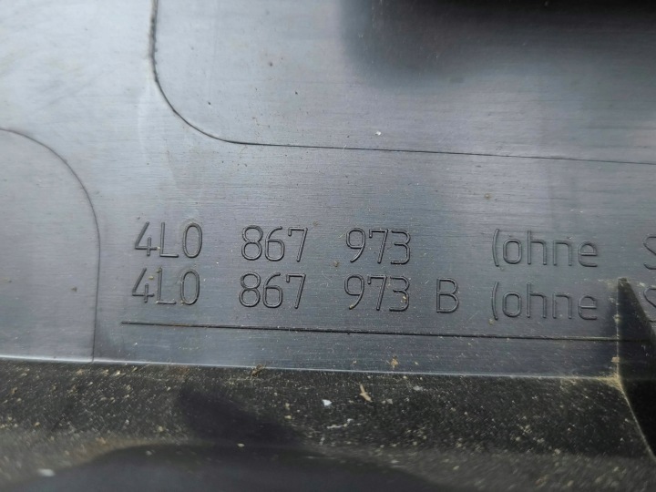 AUDI Q7 4L 2008 GARNITURE COUVERCLES DE COFFRE COUVERCLES DE COFFRE 4L0867973