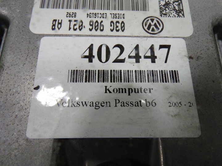 VOLKSWAGEN PASSAT B6 ORDINATEUR CONTRÔLEUR MOTEUR 03G906021AB
