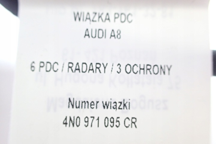 NEUF FAISCEAU DE CÂBLES 6 PDC 3 PROTECTION RADAR AUDI A8 4N0971095CR
