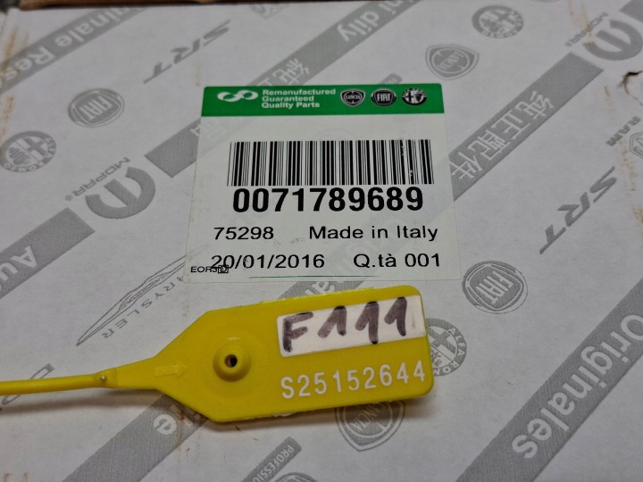 VANNE EGR ALFA ROMEO 159 SUZUKI SX-4 FIAT LANCIA 1.9 JTD 71789689