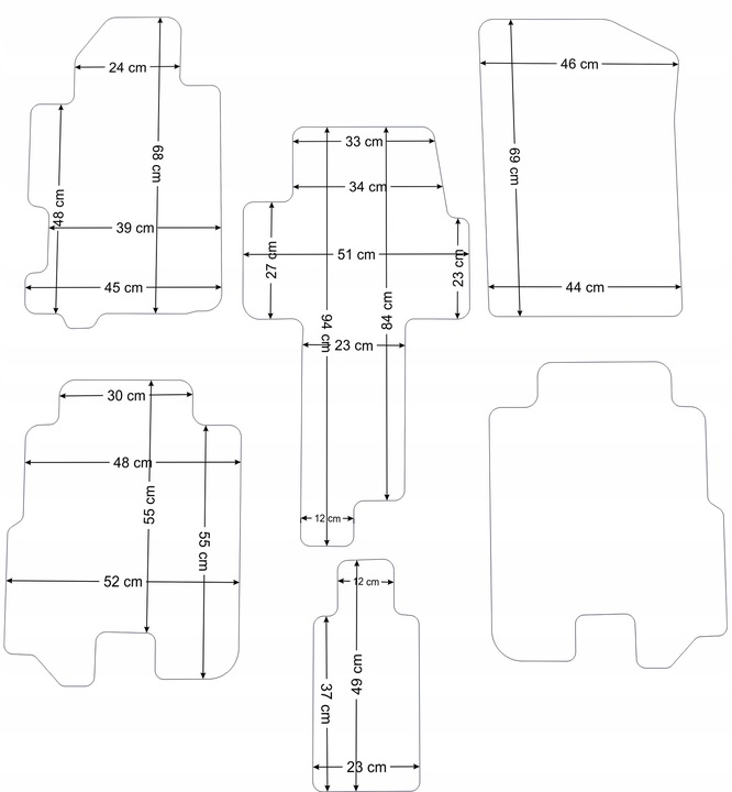 HONDA FR-V 2004-2009R. ALFOMBRILLAS DE FELPA NEGRAS SILVER + LAM 