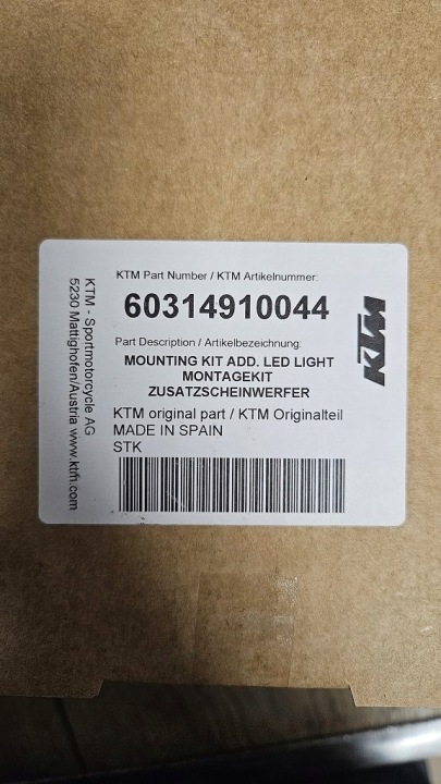 HALOGÈNES PHARES SUPPLÉMENTAIRE KTM 1190 ADVENTURE 1290 60314910044