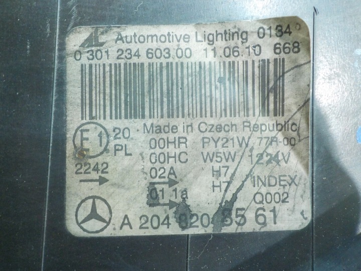 MERCEDES C W204 2.1 CDI 10R BERLINE 4D PHARE GAUCHE AVANT A2048208561