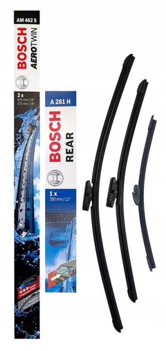 POIGNÉE ESSUIE-GLACES 2PCS AM462S AEROTWIN 600 475MM NIEZBEDNIK KOLIZJA #21