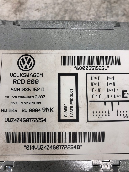 RADIO CD VW POLO IV 6Q0035152G