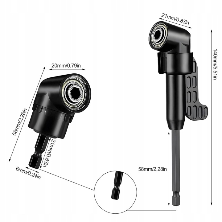 KIT WIERTL 90° 3 PCS PRZEDLUZKA 10 AMPLIFICATEURS ACIER ODPORNOSC ZUZYCIE