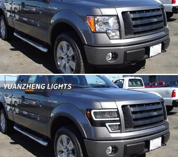 PROJECTEUR PHARE JEU VLAND COMPLET LED NEON TUNING FORD F150 F-150 XII MK12 08-