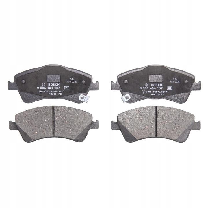 PLAQUETTES FREIN AVANT BOSCH 0986494187 0446502190