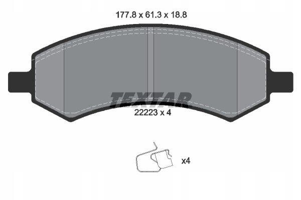 TEXTAR ZAPATAS DE FRENADO DODGE RAM P. 1500 5,7 4WD 10- 12- 