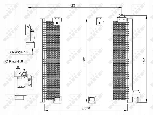 NRF RADIATOR AIR CONDITIONER OPEL 