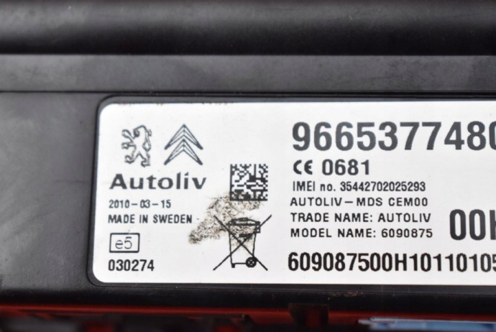 CONTRÔLEUR MODULE GSM 9665377480 CITROEN C5 2 II X7 III 3.0 HDI 240 KM 08-17